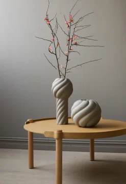 Sale Cooee Design Jarrón Twist pillar 34 cm, Sand Beige