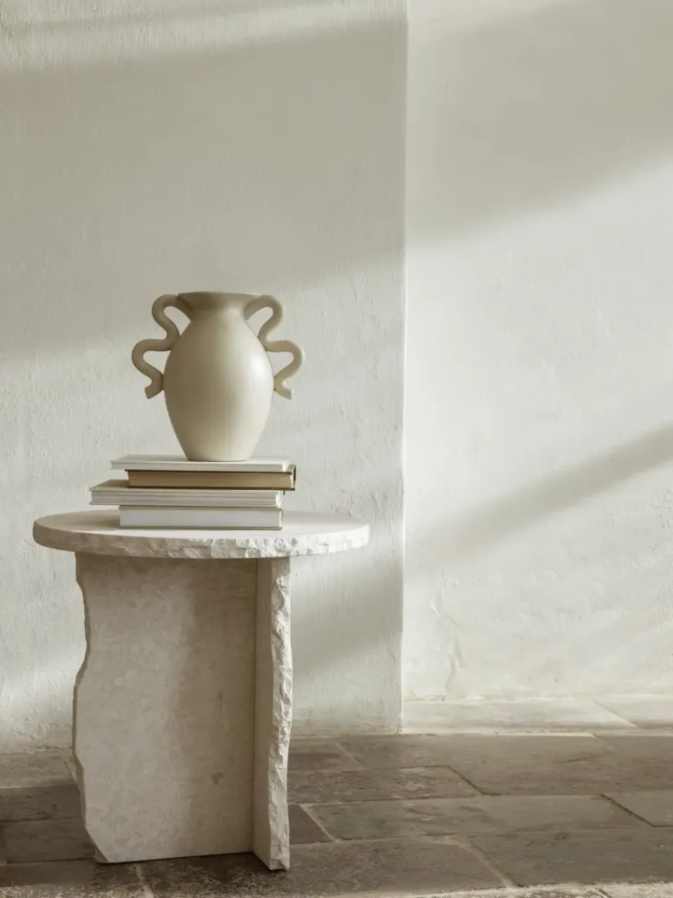 Ferm Living Jarrón Verso 27 cm, Cream Blanco