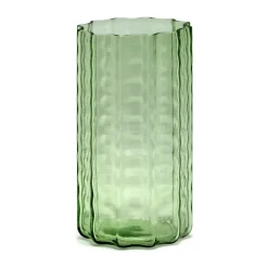 Outlet Serax Jarrón Waves 01 21 cm, Green-clear Verde