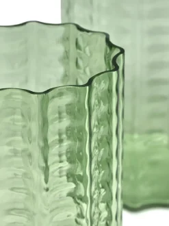 Outlet Serax Jarrón Waves 01 21 cm, Green-clear Verde