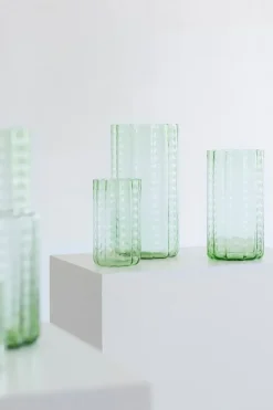 Outlet Serax Jarrón Waves 01 21 cm, Green-clear Verde