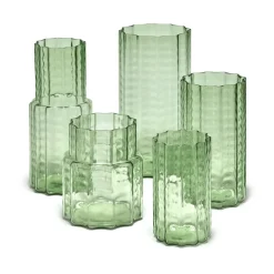 Outlet Serax Jarrón Waves 01 21 cm, Green-clear Verde