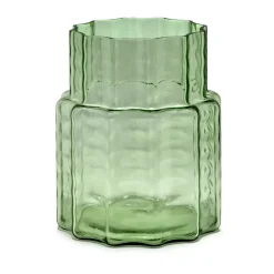 Online Serax Jarrón Waves 04 Ø18x21 cm, Green-clear Verde