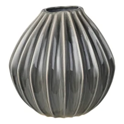 Outlet Broste Copenhagen Jarrón Wide smoked pearl, 30 cm Gris