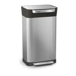 New Joseph Joseph Titan compactador de basura pedal 30 L, Stainless steel Plateado