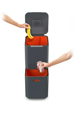 Clearance Joseph Joseph Totem Compact cubo de basura 40 L, Graphite Gris