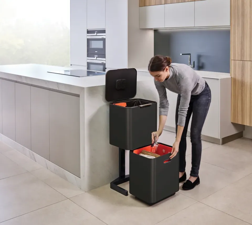 New Joseph Joseph Totem Max cubo de basura 60 L, Carbon black Negro