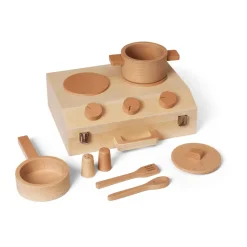 Clearance Ferm Living Juego de cocina Toro Suitcase Kitchen para niños, Natural Beige