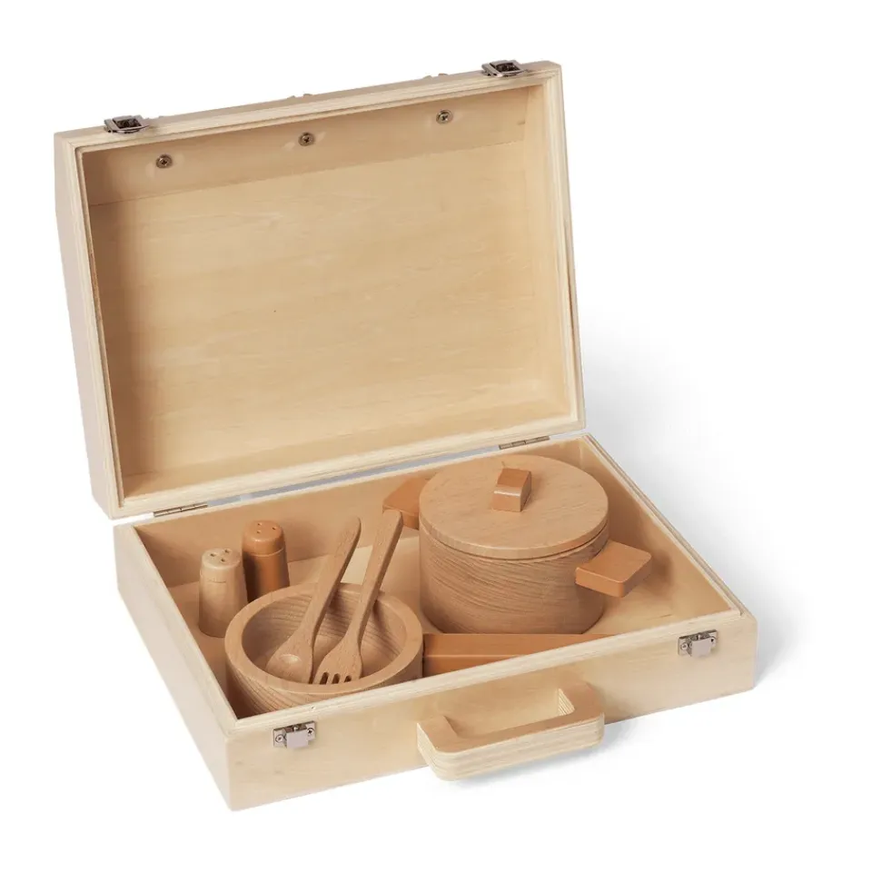 Clearance Ferm Living Juego de cocina Toro Suitcase Kitchen para niños, Natural Beige