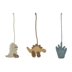 OYOY Juguetes para manta de actividades Dino, Beige-saffron-aqua blue GrisBeigeAzul