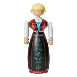 Online Kay Bojesen Denmark Kay Bojesen mujer en traje folclórico noruego, negro-rojo-blanco NegroBlancoRojo