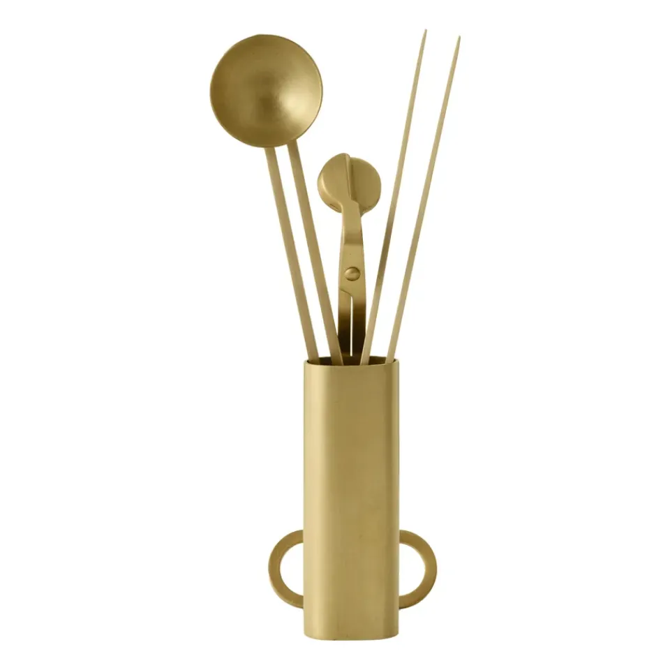 Online Audo Copenhagen Kit de cuidado para velas Clio 4 piezas, Latón Color dorado