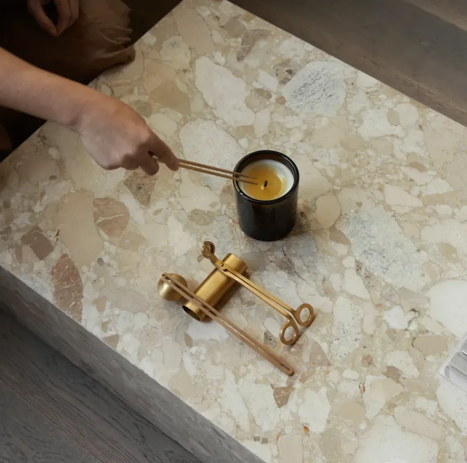 Online Audo Copenhagen Kit de cuidado para velas Clio 4 piezas, Latón Color dorado