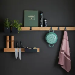Gejst Listón magnético Flex Rail 60 cm, roble- Negro
