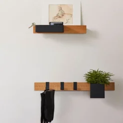 Gejst Listón magnético Flex Rail 60 cm, roble- Negro
