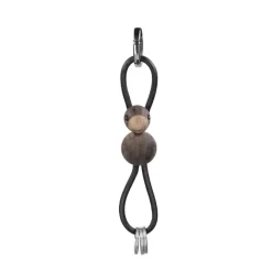 Outlet Kay Bojesen Denmark Llavero de pájaro Kaj Bojesen, Roble ahumado, cuero negro Marrón