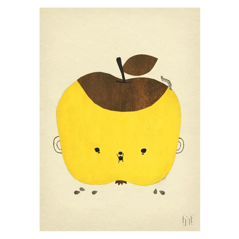 Discount Fine Little Day Lámina Apple Papple, 50 x 70 cm Amarillo