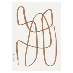 New Paper Collective Lámina Different Ways , 50x70 cm Marrón