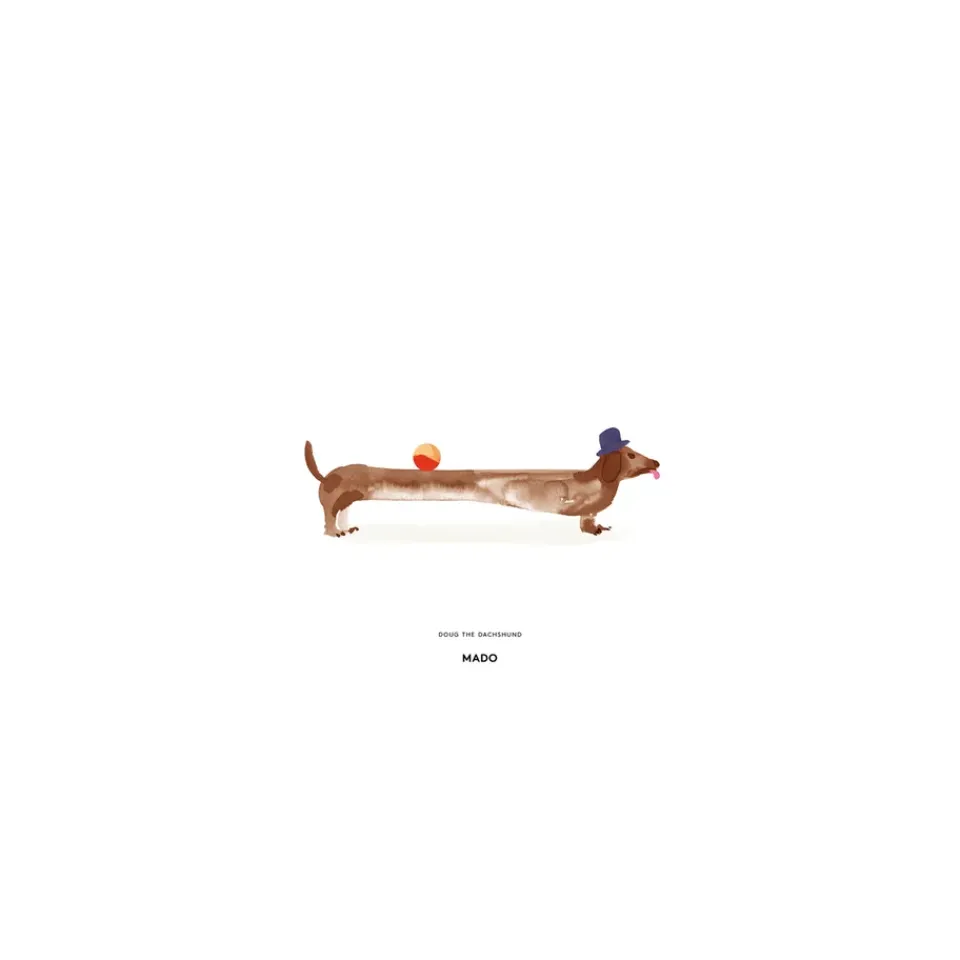 Sale Paper Collective Lámina Doug the Dachshund, 30x40 cm BlancoBeige