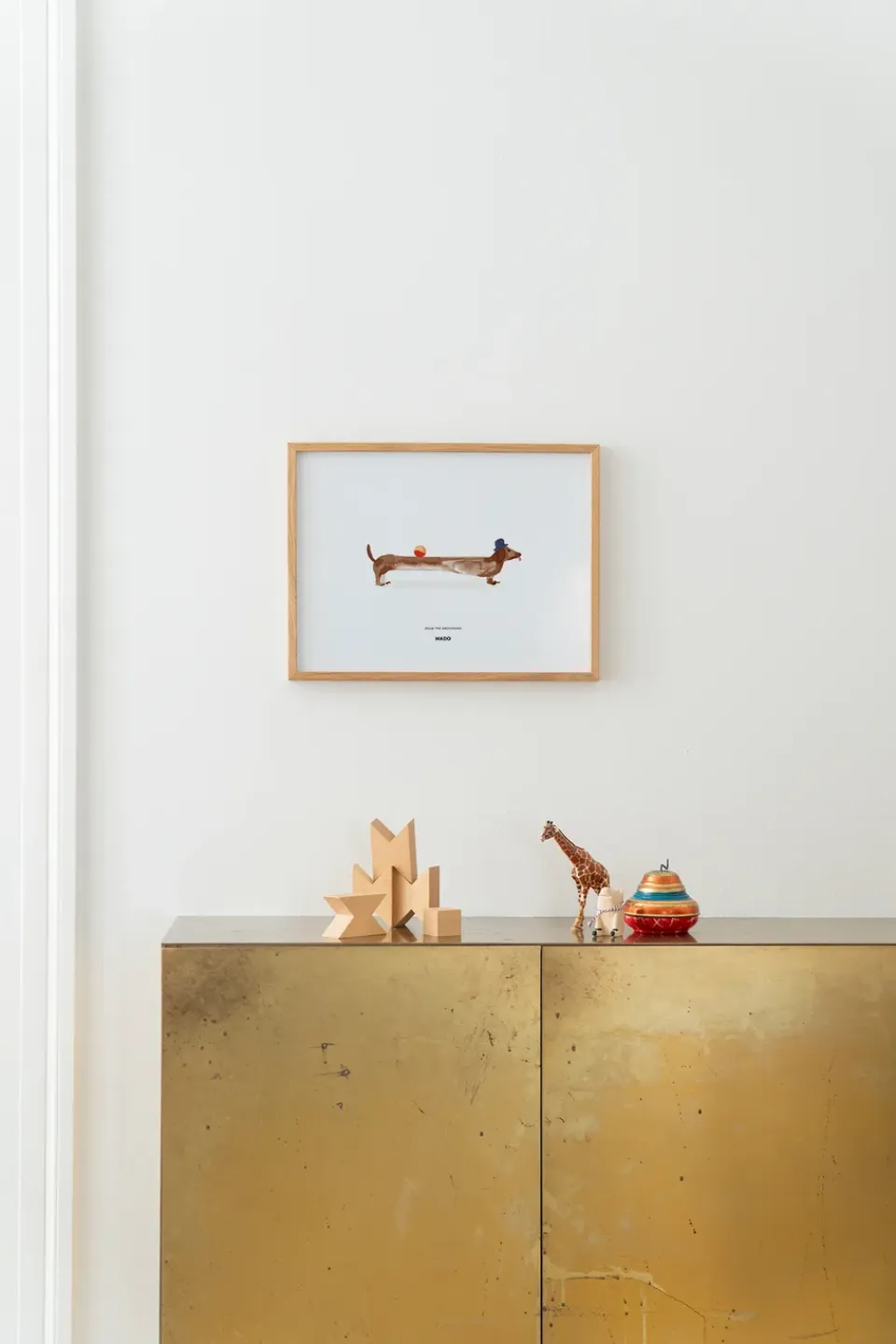 Sale Paper Collective Lámina Doug the Dachshund, 30x40 cm BlancoBeige