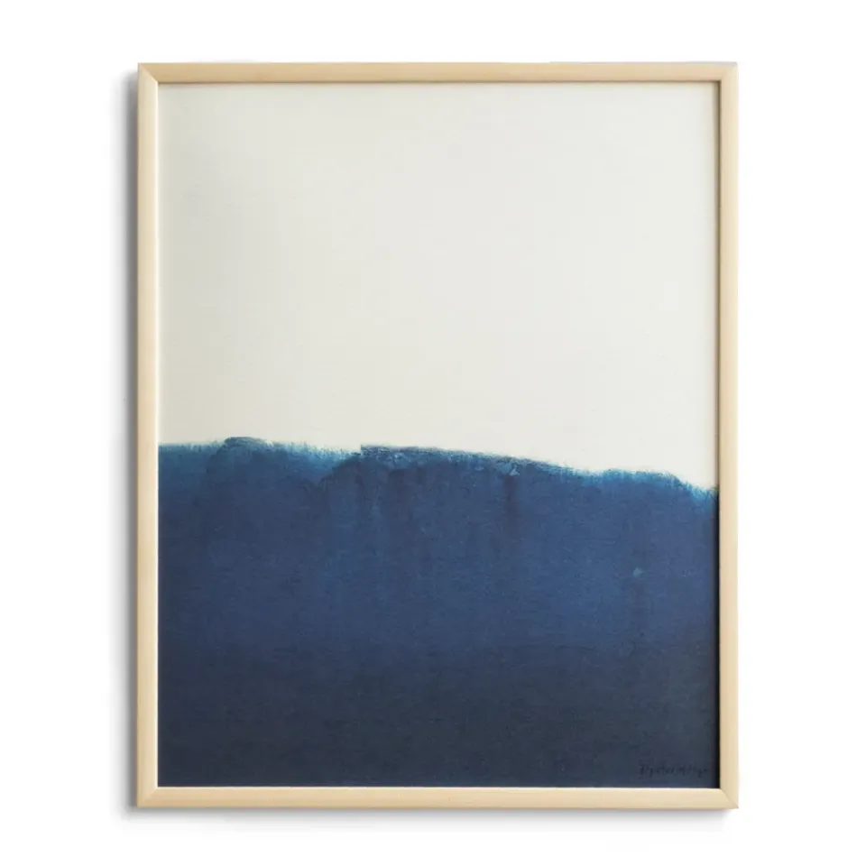 Fine Little Day Lámina Dyeforindigo ocean 1 40x50 cm, azul-blanco AzulBlanco