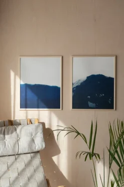 Fine Little Day Lámina Dyeforindigo ocean 1 40x50 cm, azul-blanco AzulBlanco