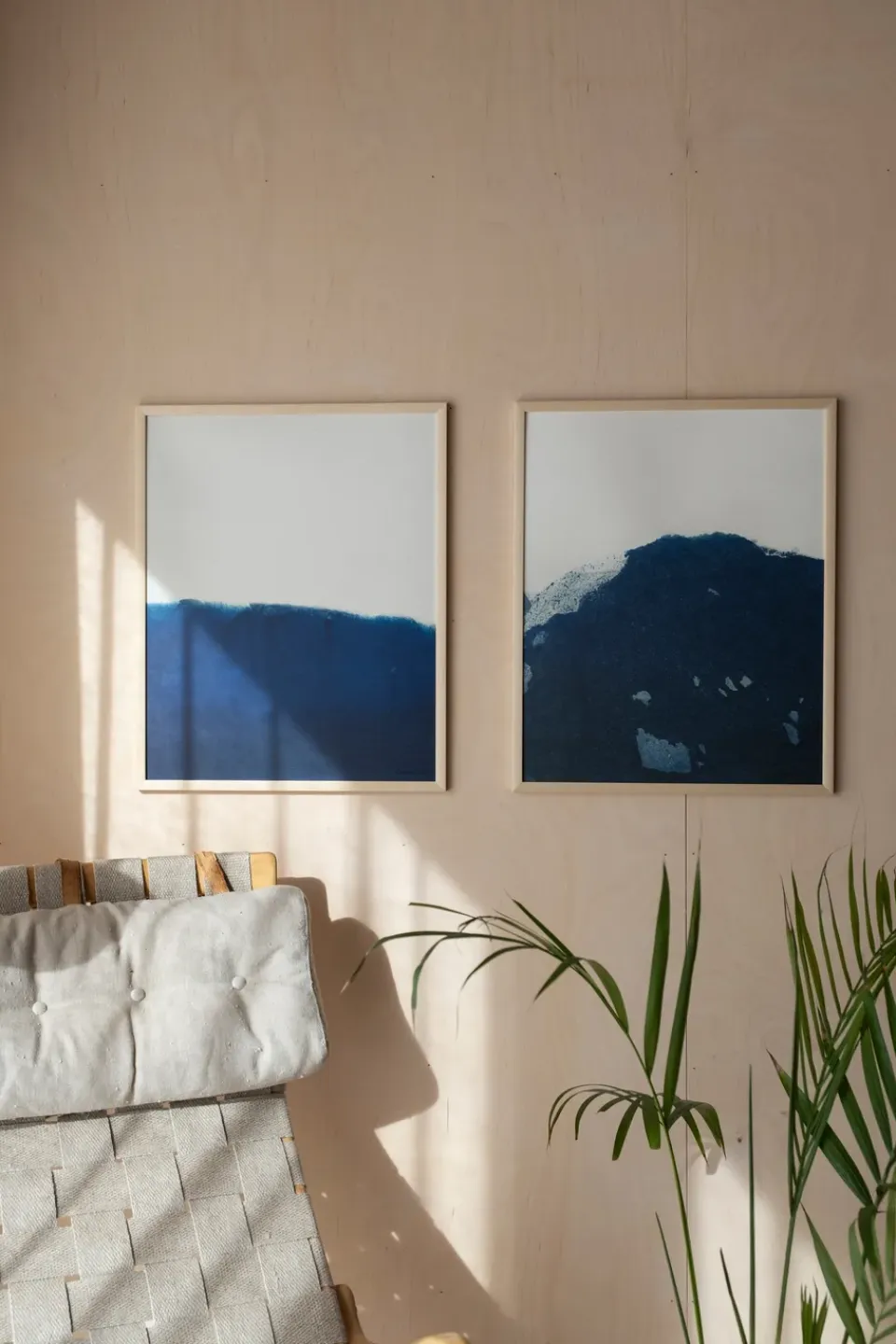 Fine Little Day Lámina Dyeforindigo ocean 1 40x50 cm, azul-blanco AzulBlanco