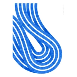 Paper Collective Lámina Entropy Blue 02, 50x70 cm AzulBlanco