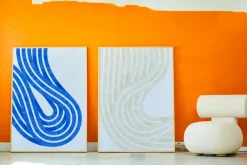Paper Collective Lámina Entropy Blue 02, 50x70 cm AzulBlanco