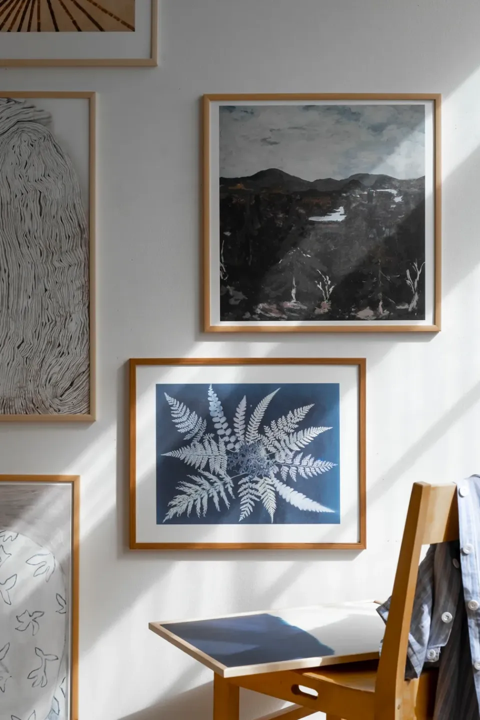 New Fine Little Day Lámina Fern star, 40x50 cm NegroBlanco