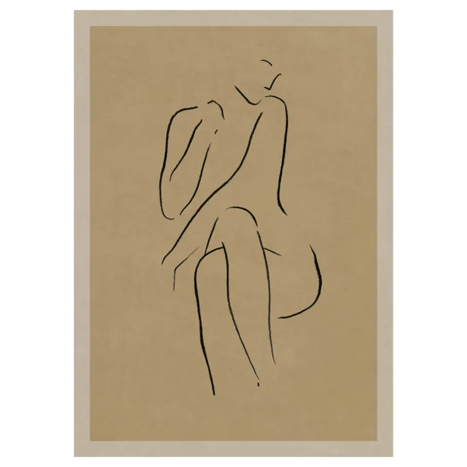 Hot Paper Collective Lámina Grace I, 70x100 cm Beige