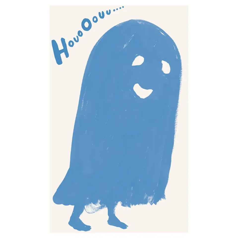 Best Paper Collective Lámina HouoOouu blue, 30x40 cm AzulBlanco