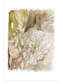 Best Anna Bülow Lámina Huldra, 50x70 cm BeigeVerde