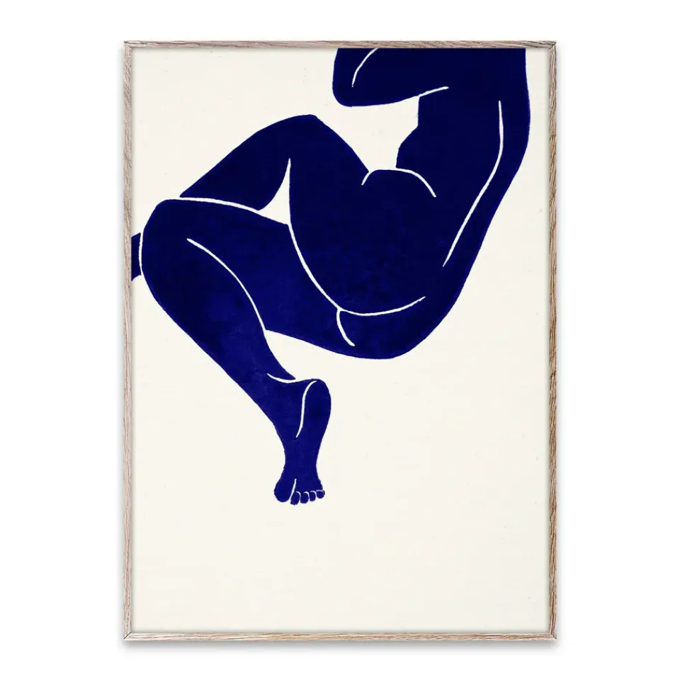 Paper Collective Lámina Linocut III, 50x70 cm Azul