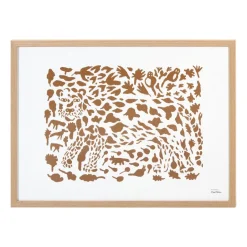 Hot Iittala Lámina Oiva Toikka Cheetah , 50x70 cm Marrón