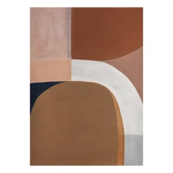 Clearance Paper Collective Lámina Painted Shapes 01, Empty name MarrónBeigeNaranja