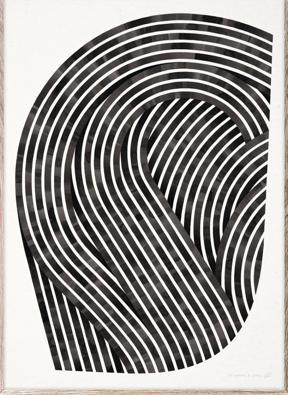 Hot Paper Collective Lámina Quantum Fields 01, Empty name NegroBlanco