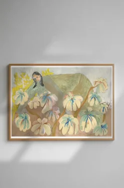 Hot Fine Little Day Lámina Rose garden, 50x70 cm Amarillo