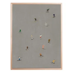 Outlet Fine Little Day Lámina Skiers 40x50 cm, Gris