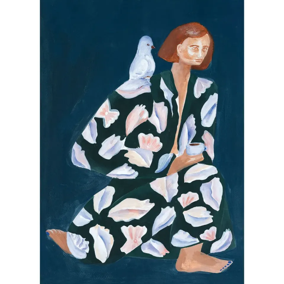 Clearance Fine Little Day Lámina Skrud Snäcka, 50x70 cm Azul