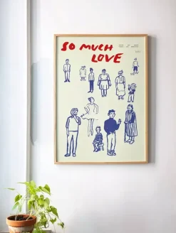 Discount Paper Collective Lámina So Much Love, 50x70 cm AzulBeigeRojo