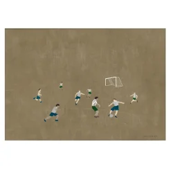 Best Fine Little Day Lámina Soccer 50x70 cm, Marrón