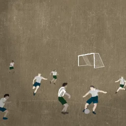 Best Fine Little Day Lámina Soccer 50x70 cm, Marrón
