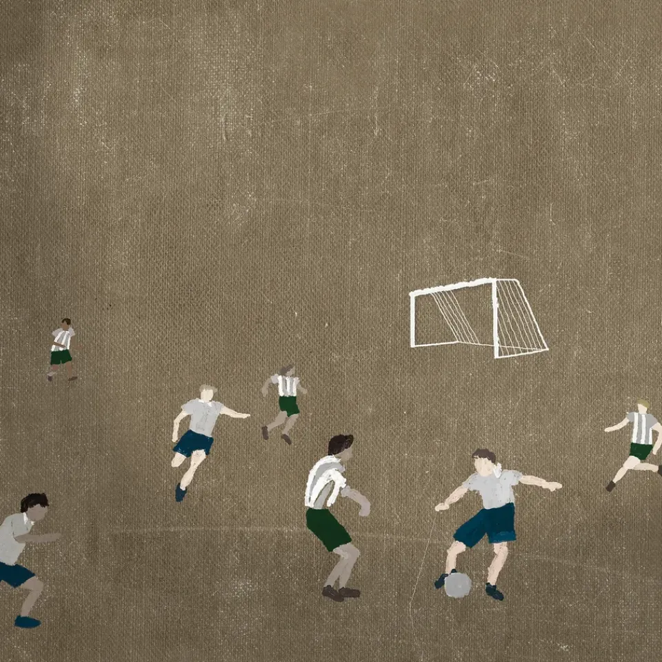 Best Fine Little Day Lámina Soccer 50x70 cm, Marrón