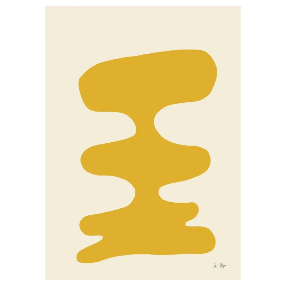 Best Paper Collective Lámina Soft Yellow, 30x40 cm Amarillo
