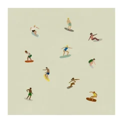 Discount Fine Little Day Lámina Surfers, , 40x40 cm Beige