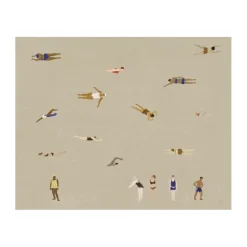 Online Fine Little Day Lámina Swimmers, , 40x50 cm Beige