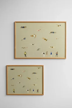 Online Fine Little Day Lámina Swimmers, , 40x50 cm Beige
