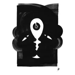 Sale Paper Collective Lámina Totem 02, 50x70 cm NegroBlanco