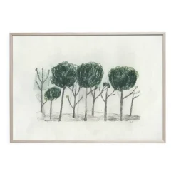 Fine Little Day Lámina Trees 50x70 cm, negro- off white GrisVerdeBlanco
